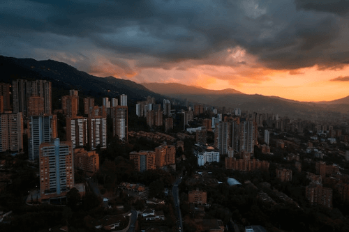 Sunset in Medellin, Colombia