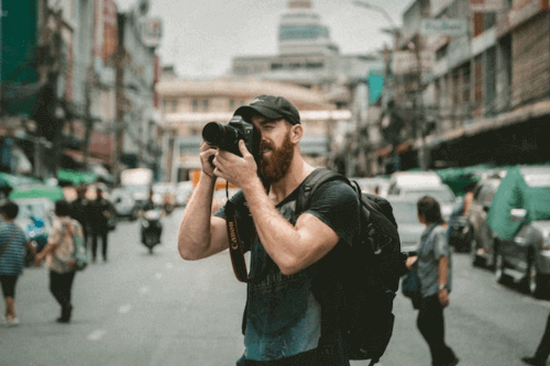 Photographer taking photos in Bangkok