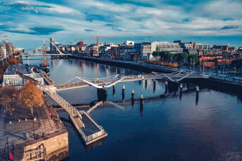 Dublin, Ireland river and bridge