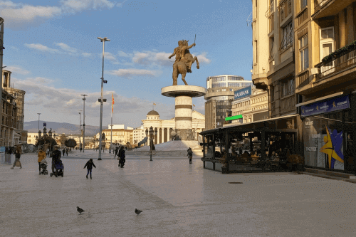 Skopje city center - A great city in Europe for digital nomads