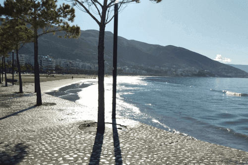 Vlore beach in Albania