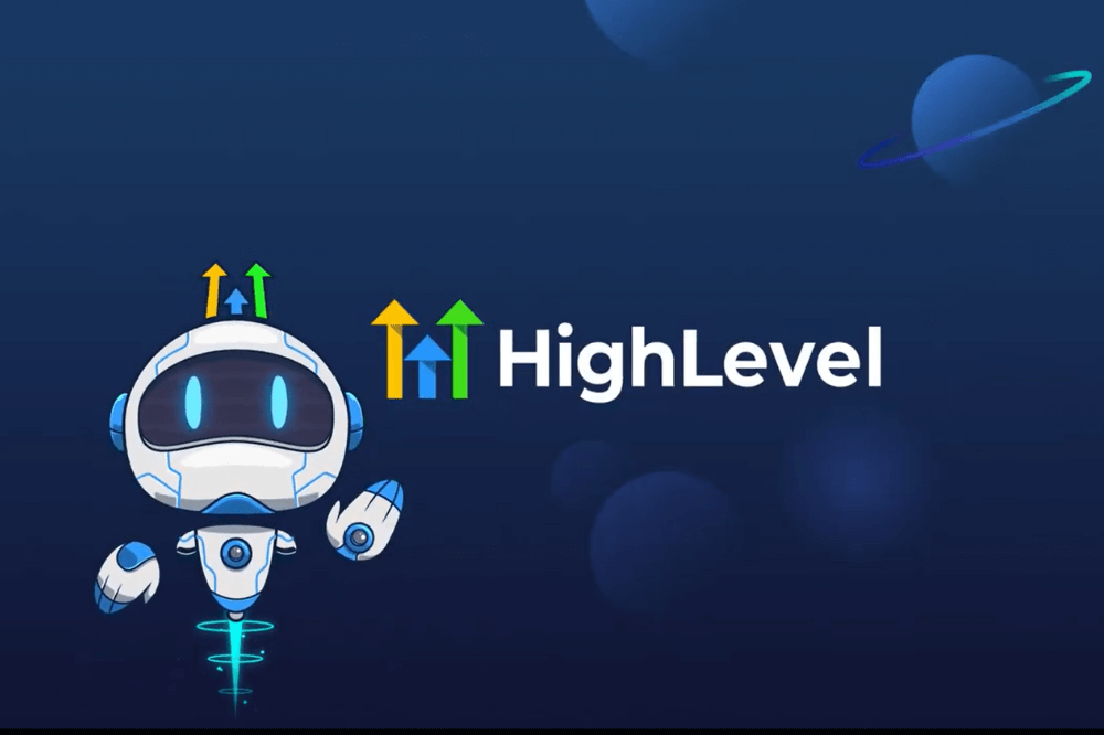 Highlevel robot logo image. Gohighlevel review, features, and benefits.