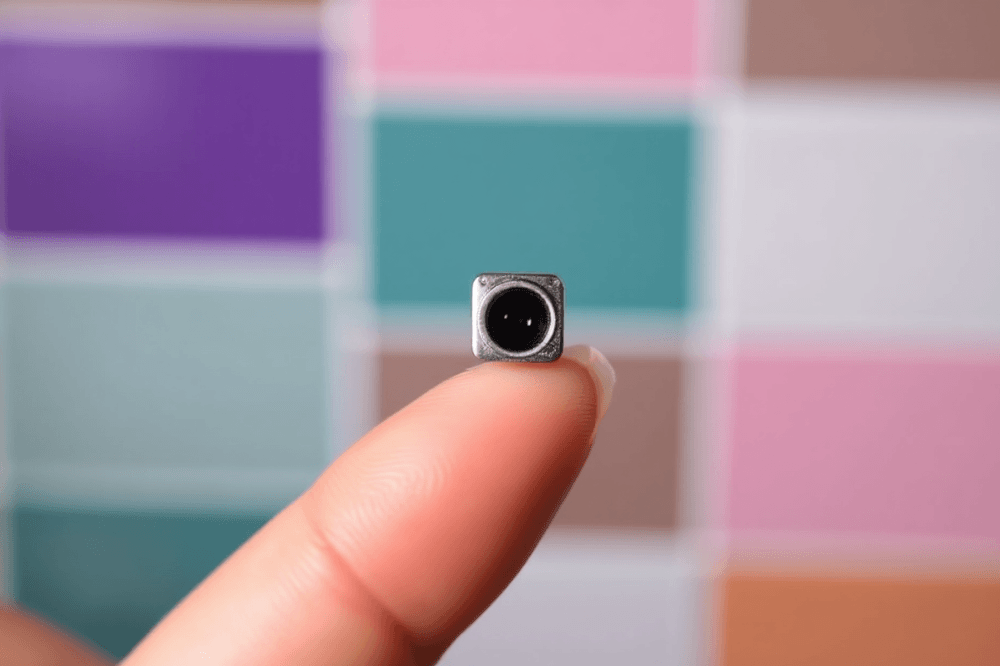 Small camera held between fingers