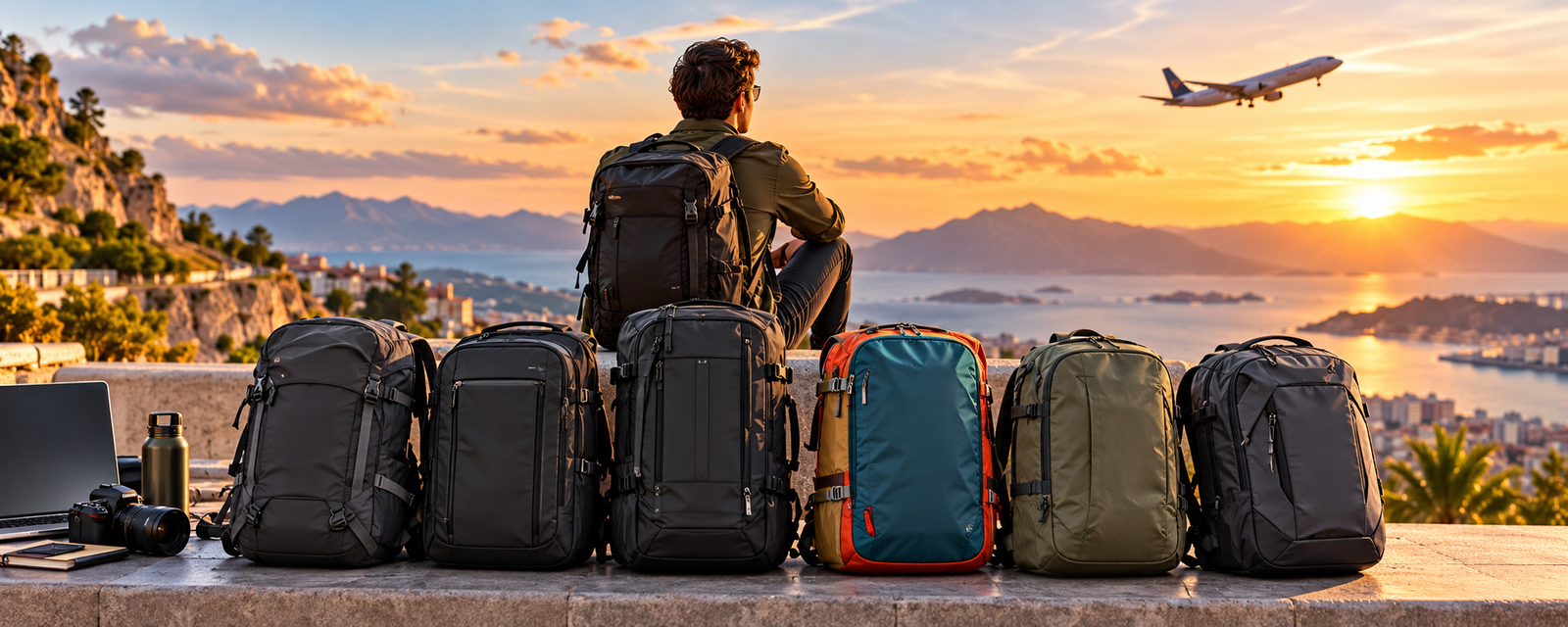 Sunset Backpack Travel Overlook